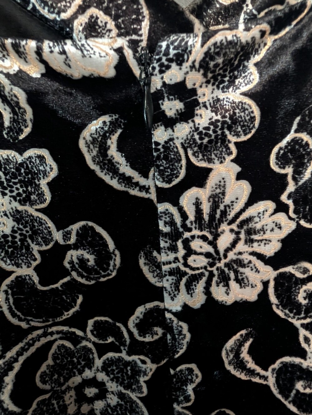 Laundry By Shelli Segal Velvet Dress Floral Tank Slit - Picture 5 of 10